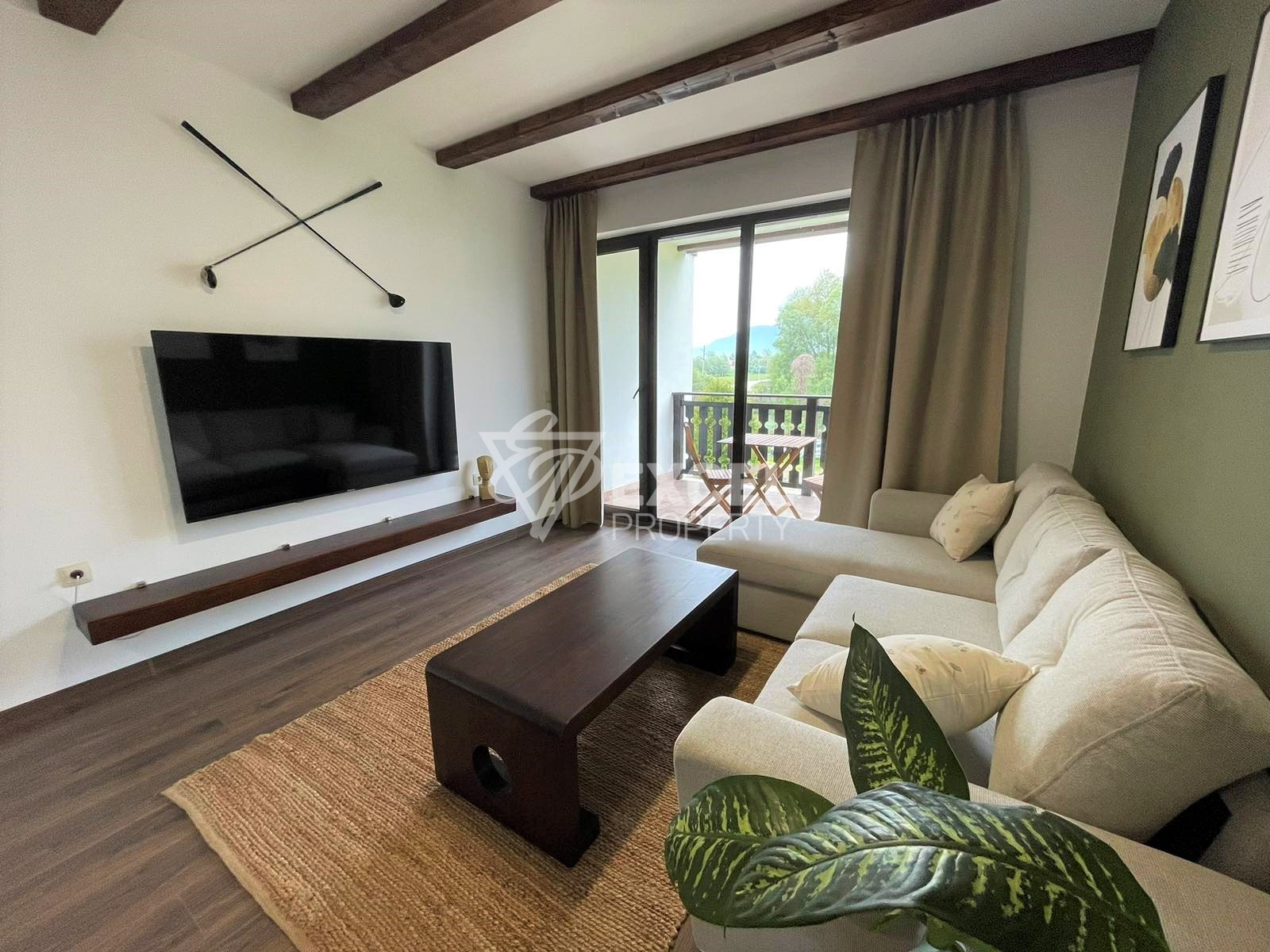 New furniture! One-bedroom apartment for sale in the hotel complex ”3 Mountains”