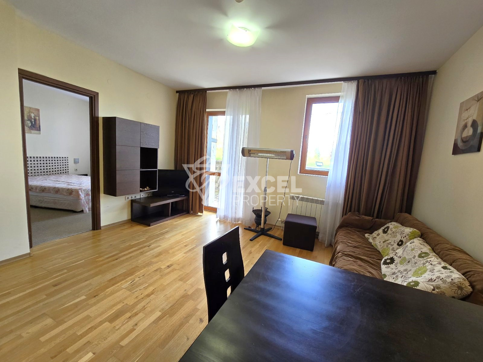 One-bedroom apartment on the ground floor for sale in the All Seasons Club complex, Bansko