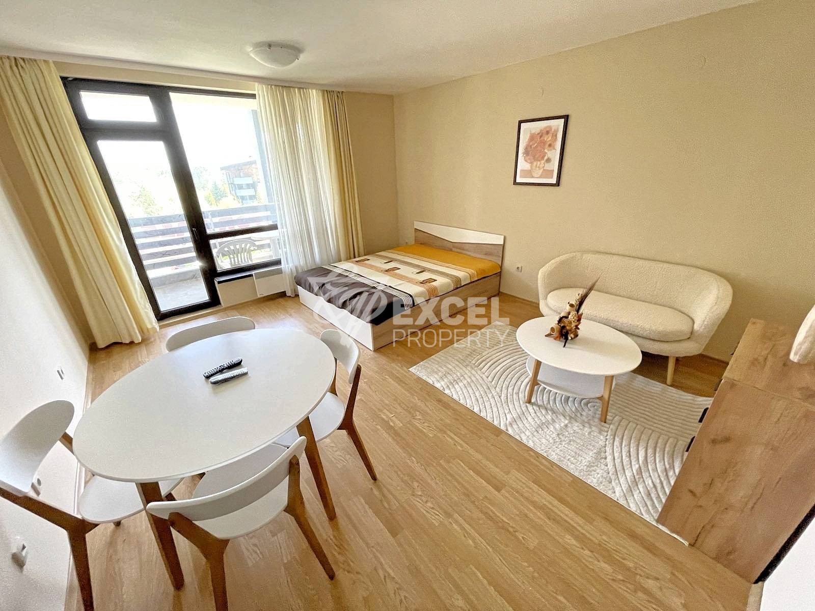 Spacious newly furnished studio for sale in Aspen Suites, next to Pirin Golf