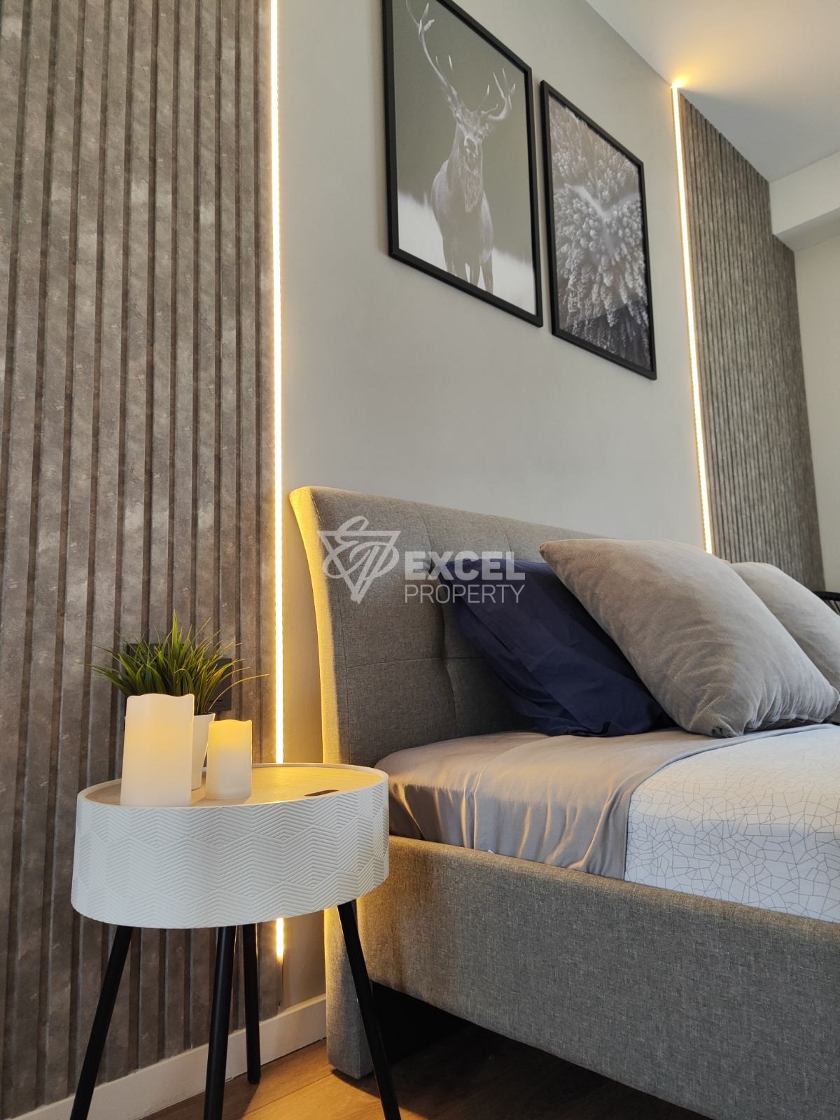 Elegantly furnished two-bedroom apartment with a low maintenance fee