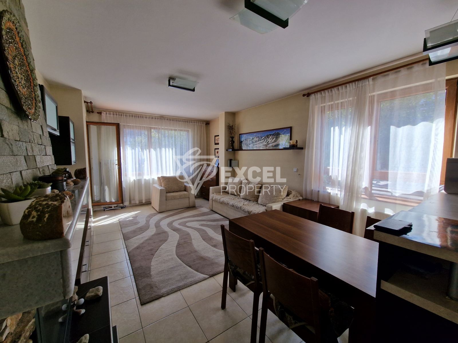 One-bedroom apartment with pool view in the hotel part of Green Life, Bansko