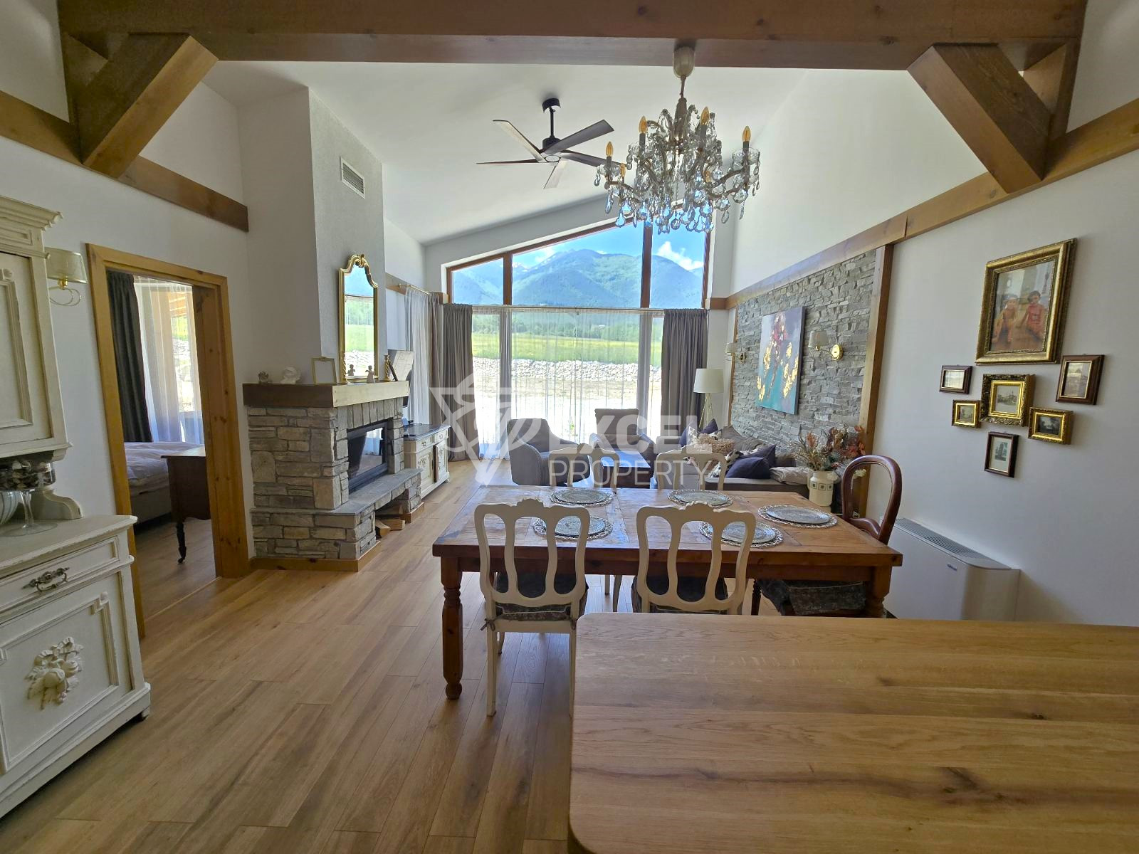 New single-family house in alpine style with three bedrooms and a large yard, next to Pirin Golf