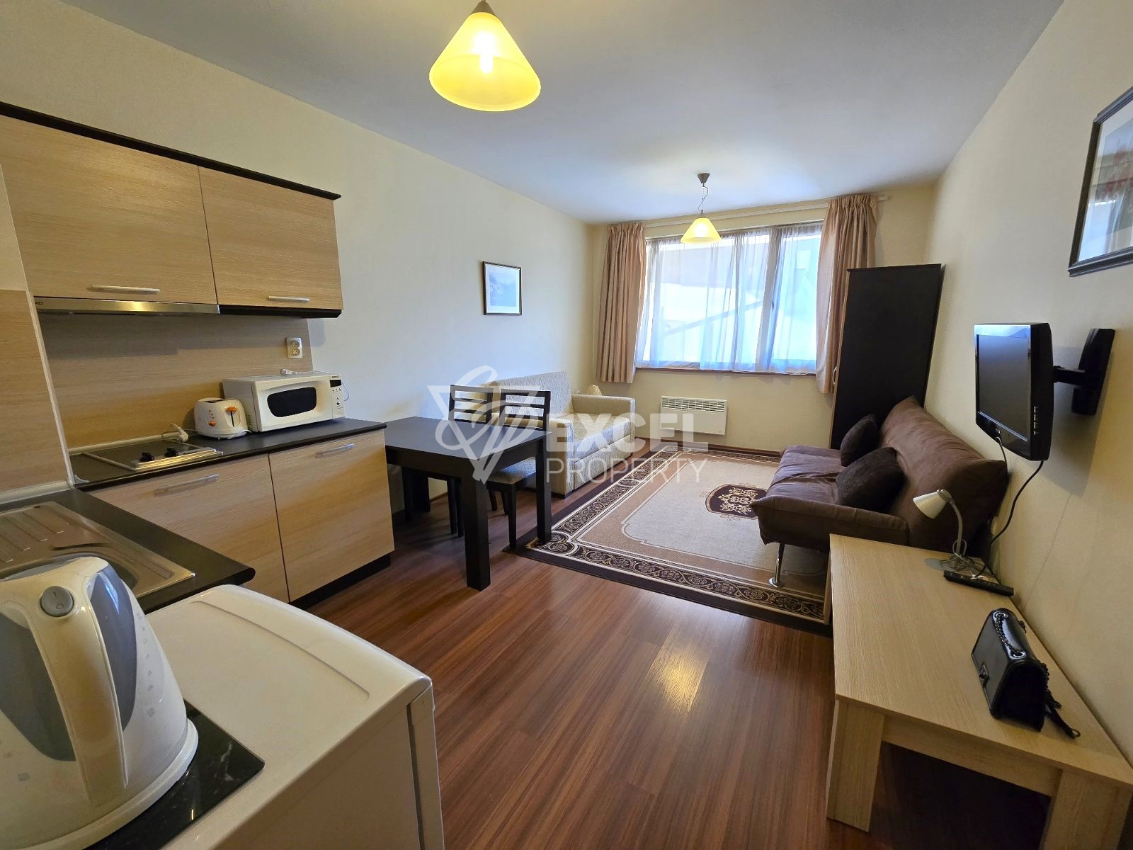 Spacious studio for sale with a captivating mountain view in Hotel Regnum 5✱, Bansko