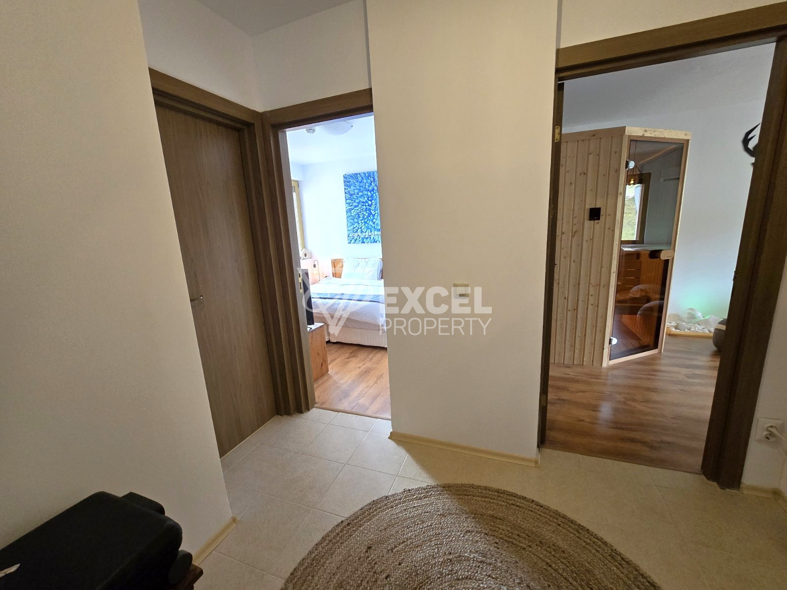 Luxury one-bedroom apartment with own SPA room with jacuzzi and sauna