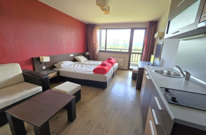 Studio with a beautiful view of Pirin for sale between Bansko and Banya! Low maintenance fee!