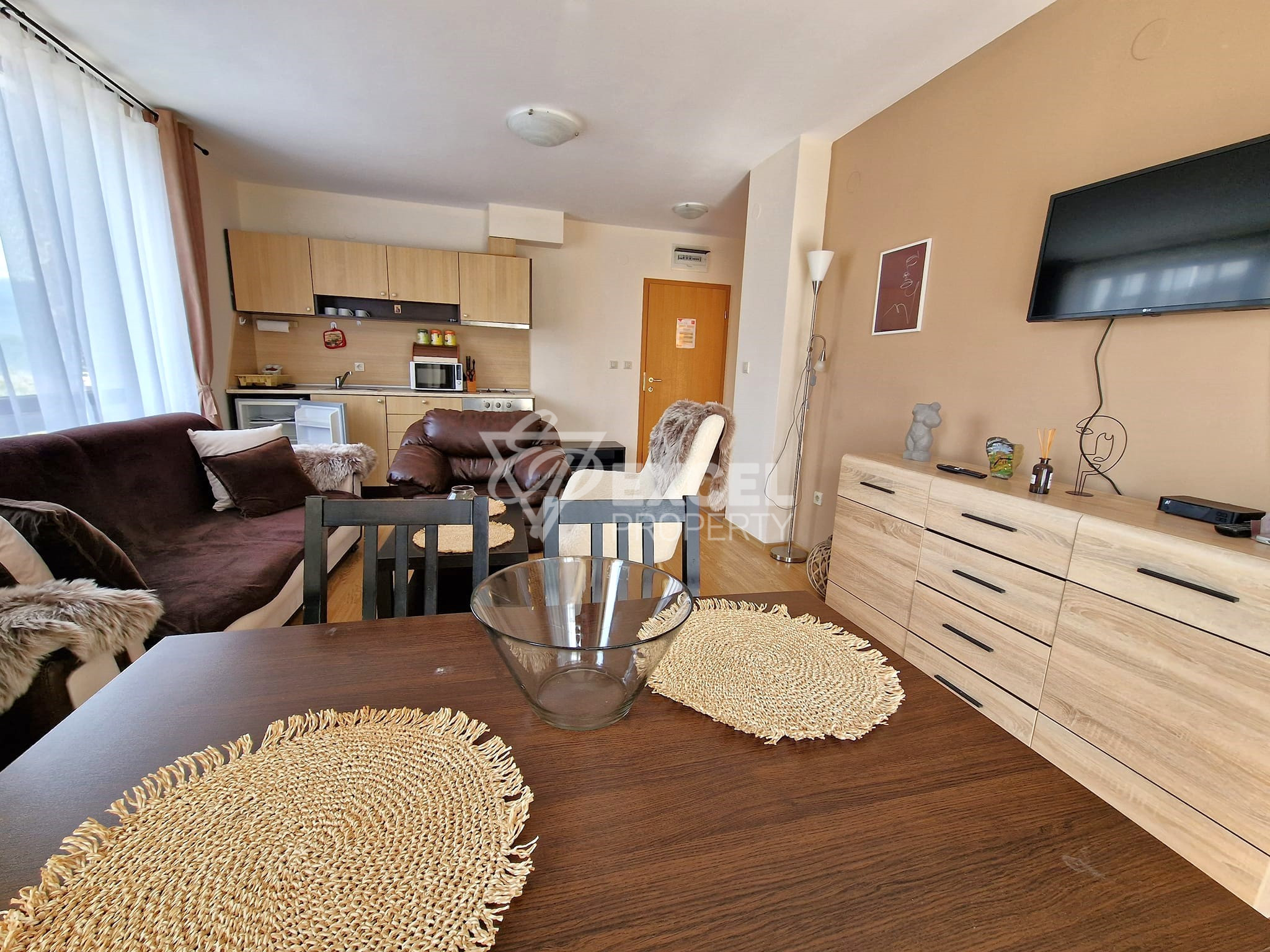 Furnished One-bedroom apartment with air conditioning at a bargain price for sale in Aspen Resort