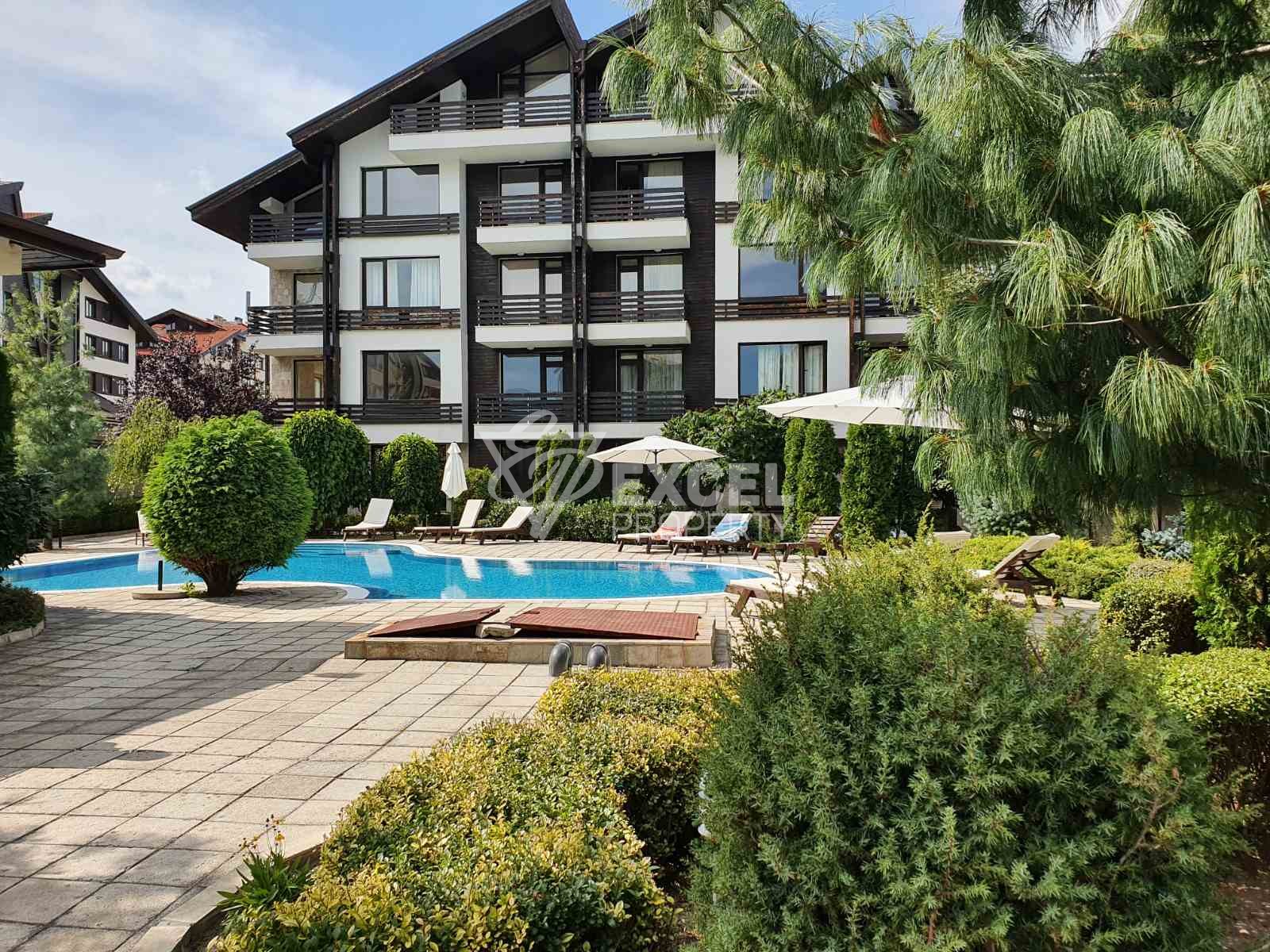Spacious newly furnished studio for sale in Aspen Suites, next to Pirin Golf