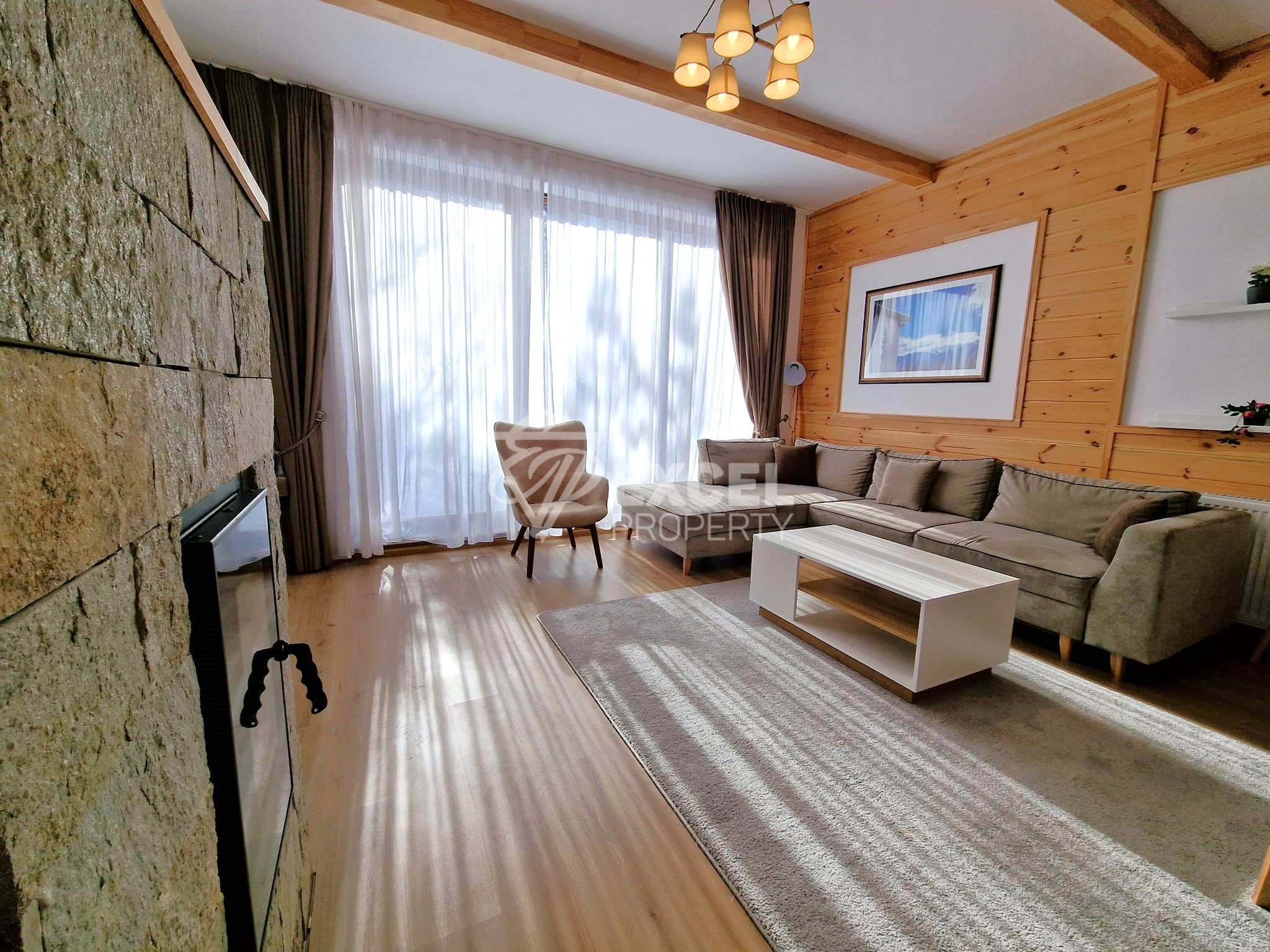 Modern one-story house in Alpine style in a gated complex next to Pirin Golf, Razlog region