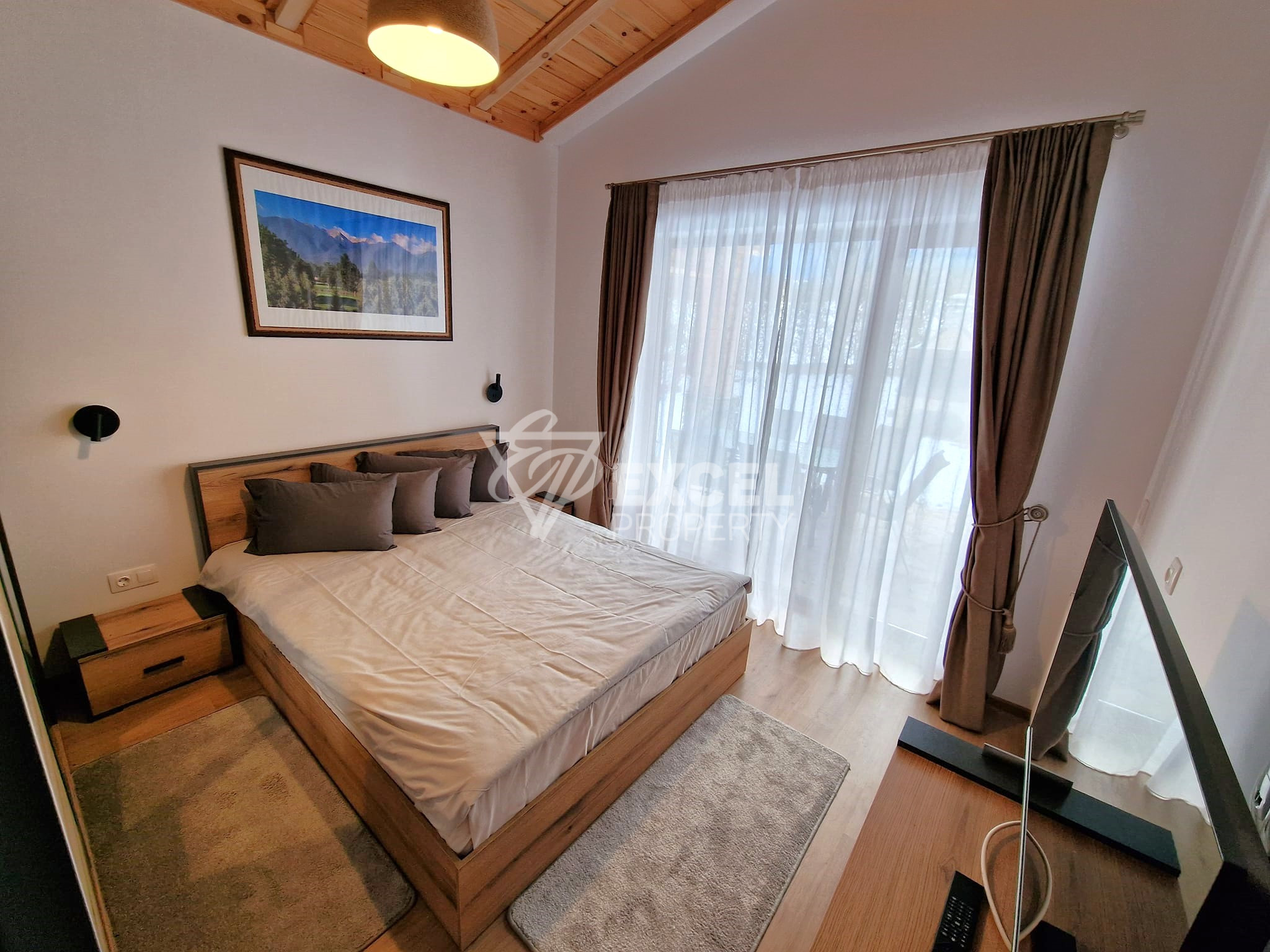 Modern one-story house in Alpine style in a gated complex next to Pirin Golf, Razlog region