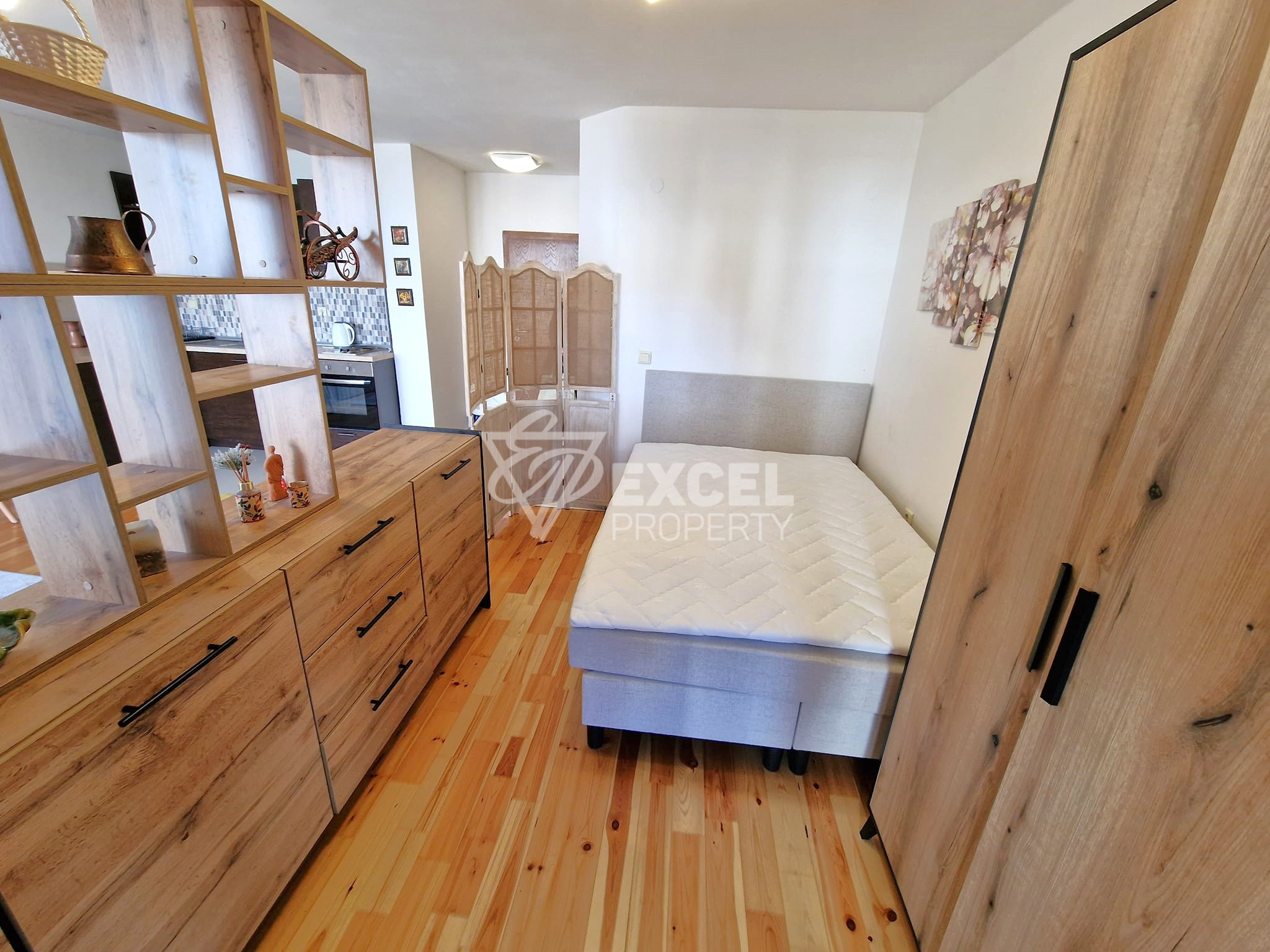 Affordable studio with east facing terrace in a building with low maintenance fee for sale in Bansko