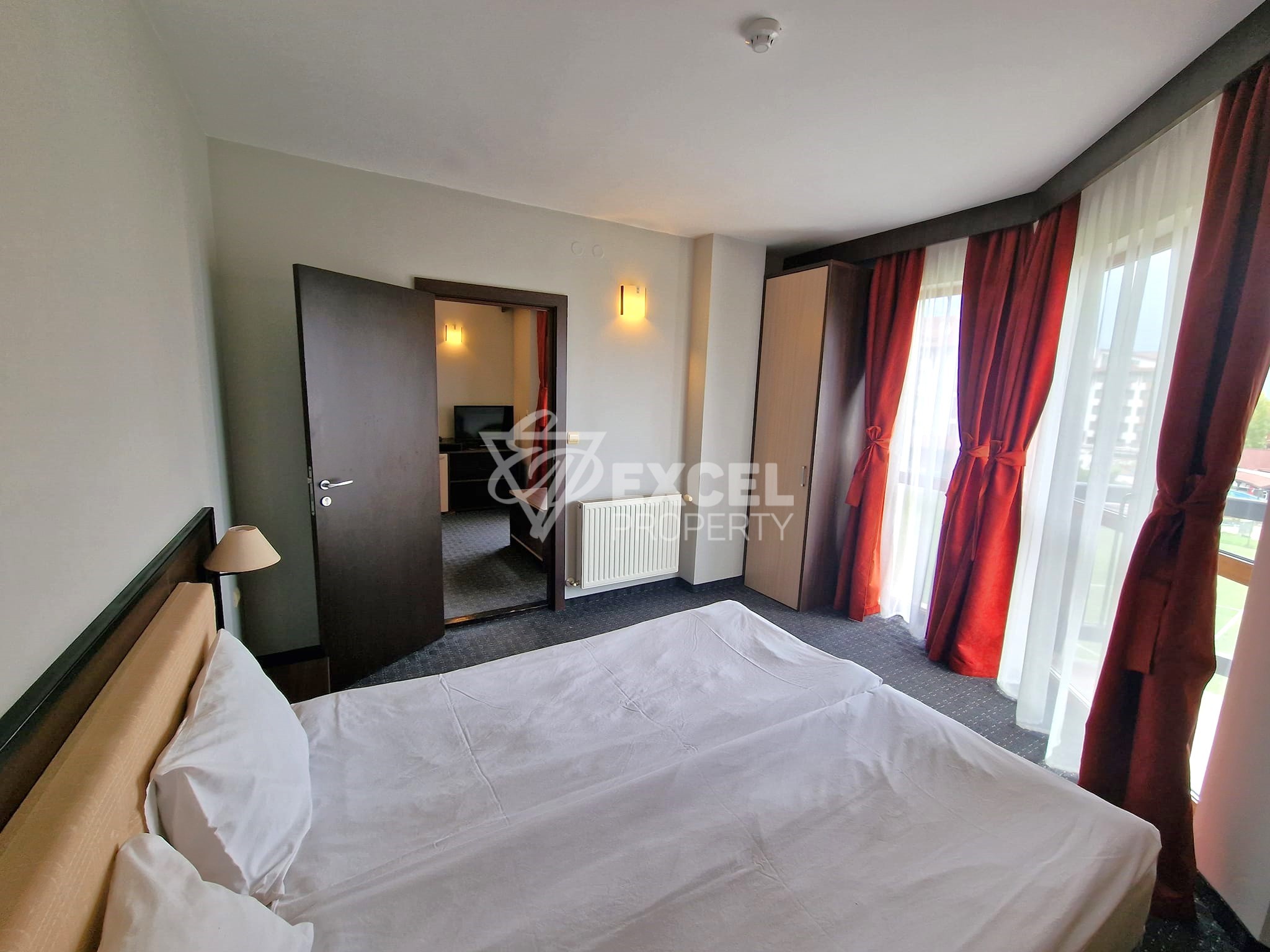 Bright one bedroom apartment 200 m from the Gondola in Bansko! View of Pirin mountain!