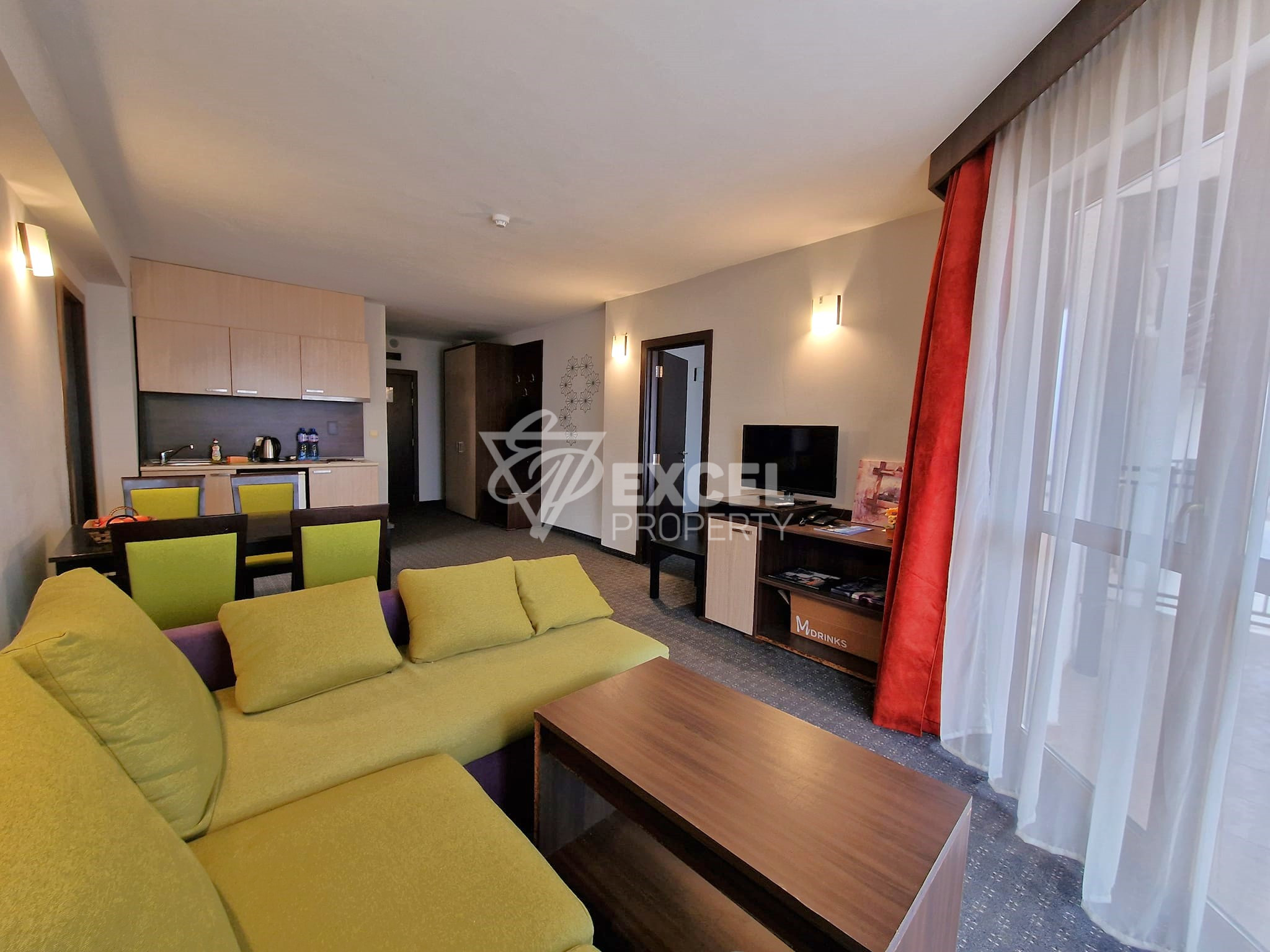 Two bedroom apartment 200 meters from the ski lift for sale in MPM Guinness hotel, Bansko