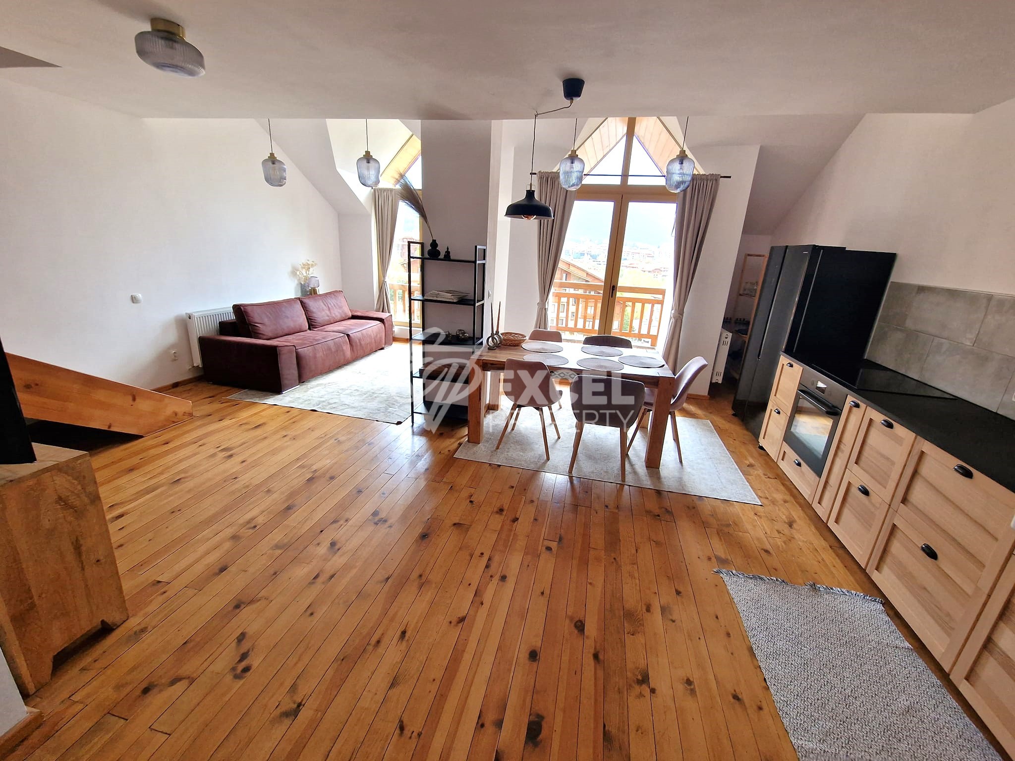 A unique apartment (maisonette) with a frontal view of the Pirin Mountains for sale in Bansko