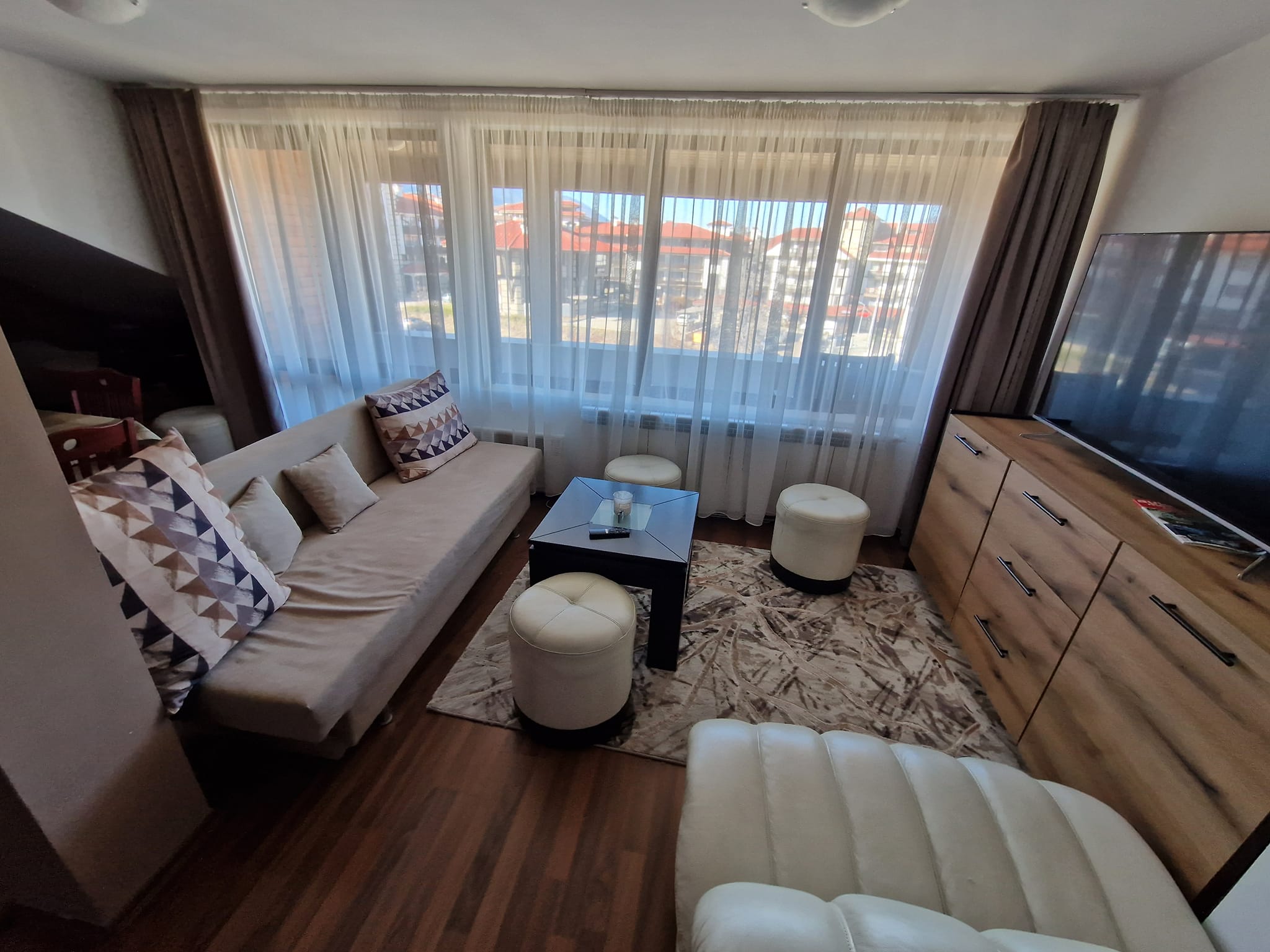 Two bedroom apartment in a gated complex Elegant LUX with a frontal view of the Pirin Mountains