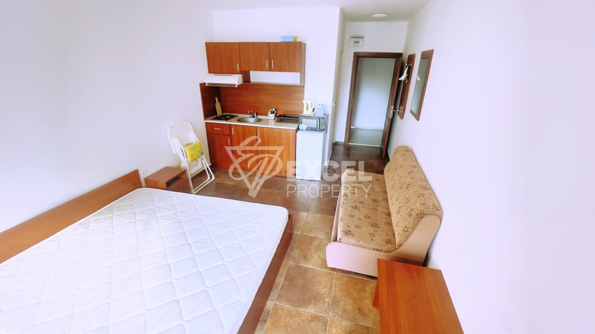 Furnished studio in Sunny Beach resort with pool view