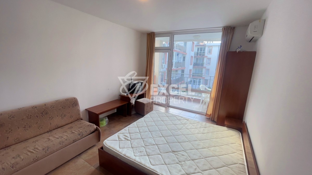 Furnished studio in Sunny Beach resort with pool view