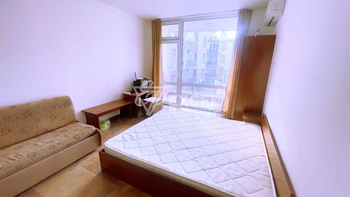 Furnished studio in Sunny Beach resort with pool view