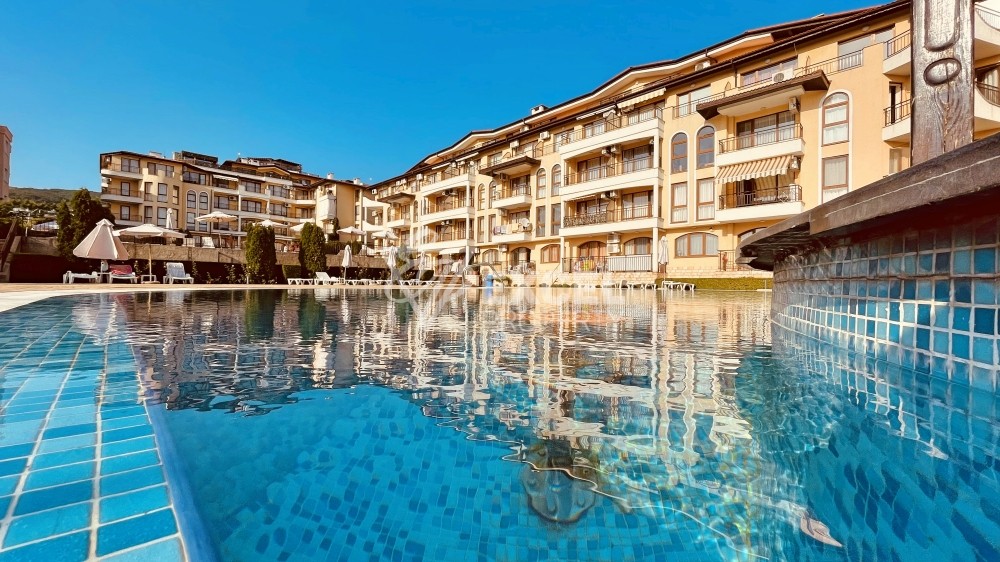One-bedroom apartment in Sveti Vlas, 150 m from the beach, Aqua Dreams complex