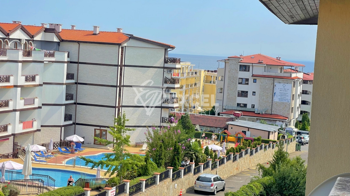 Furnished studio for sale in Sveti Vlas, with partial sea view
