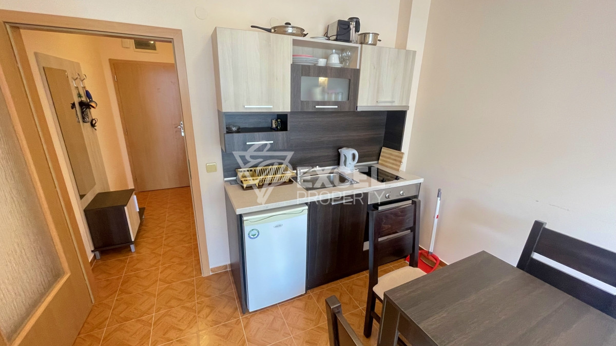 Furnished studio for sale in Sveti Vlas, with partial sea view