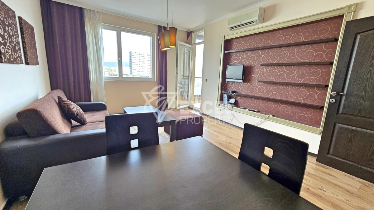 Furnished one-bedroom apartment just meters from the sea in Sunny Beach