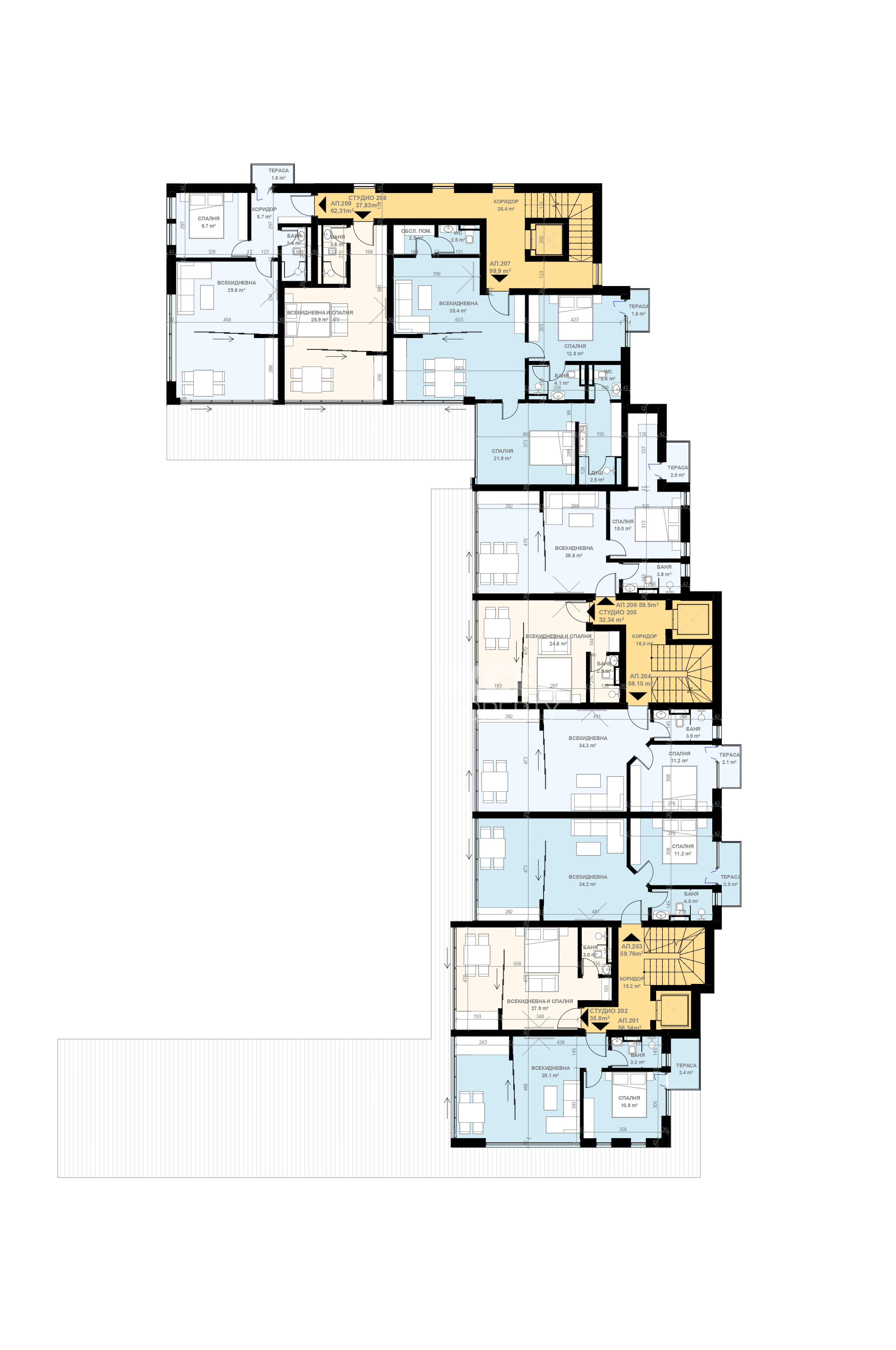 Loggia Complex, Sveti Vlas - one bedroom apartemnt with sea view