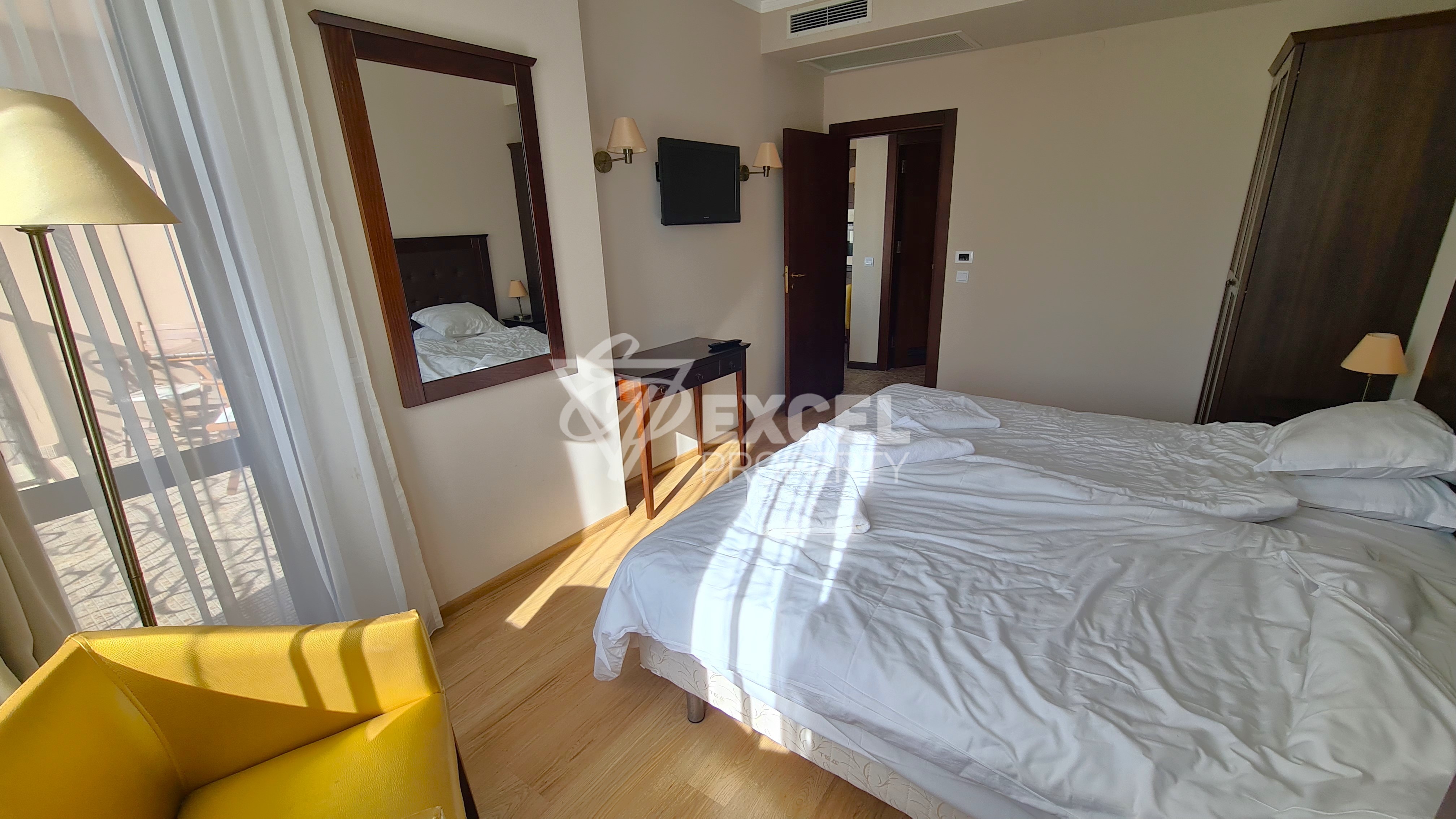 Furnished two-room apartment in the Barcelo Royal complex in Sunny Beach