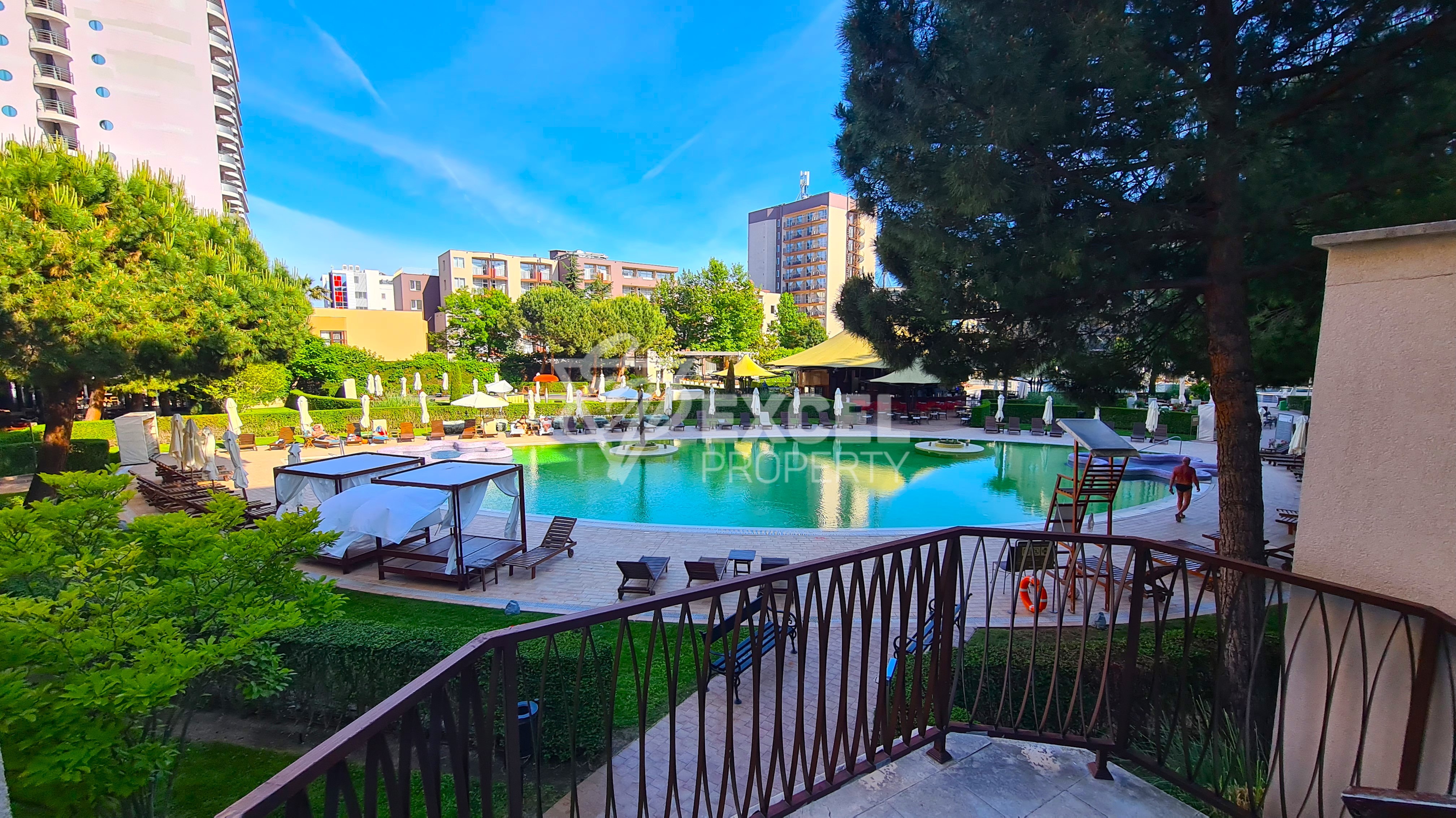 Furnished two-room apartment in the Barcelo Royal complex in Sunny Beach