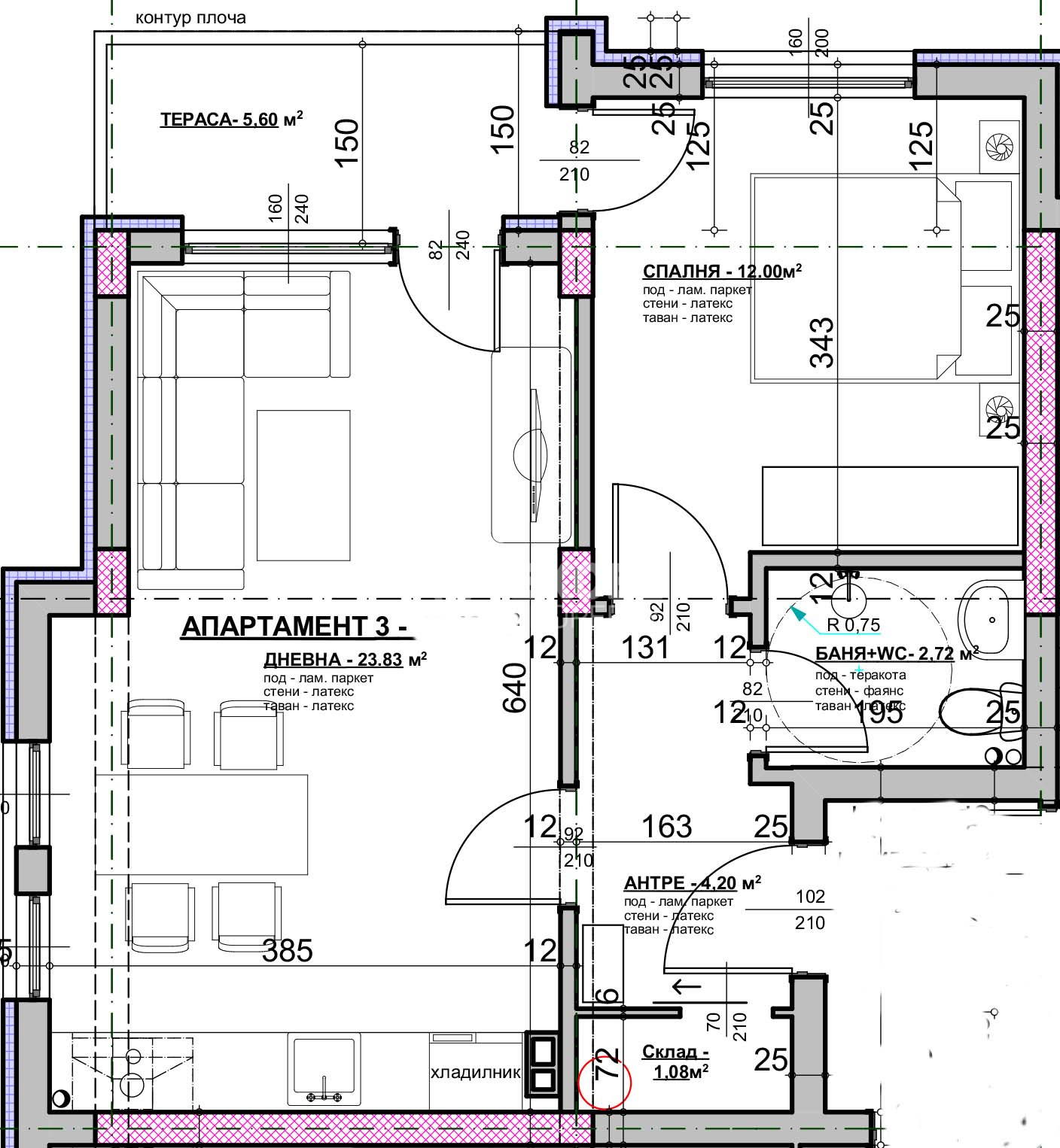 A profitable investment offer in a newly built building in the center of Ravda