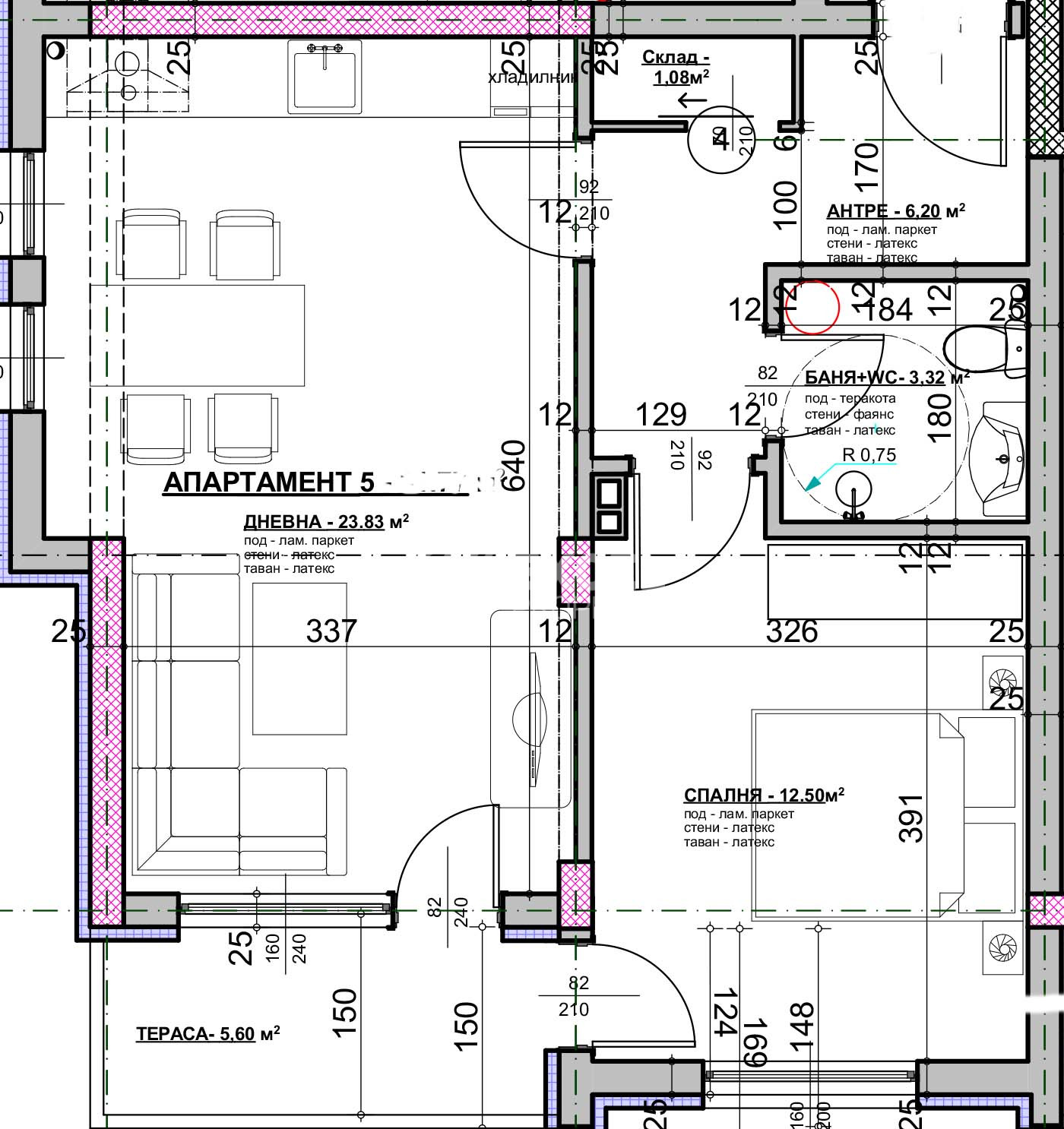 A profitable investment offer in a newly built building in the center of Ravda