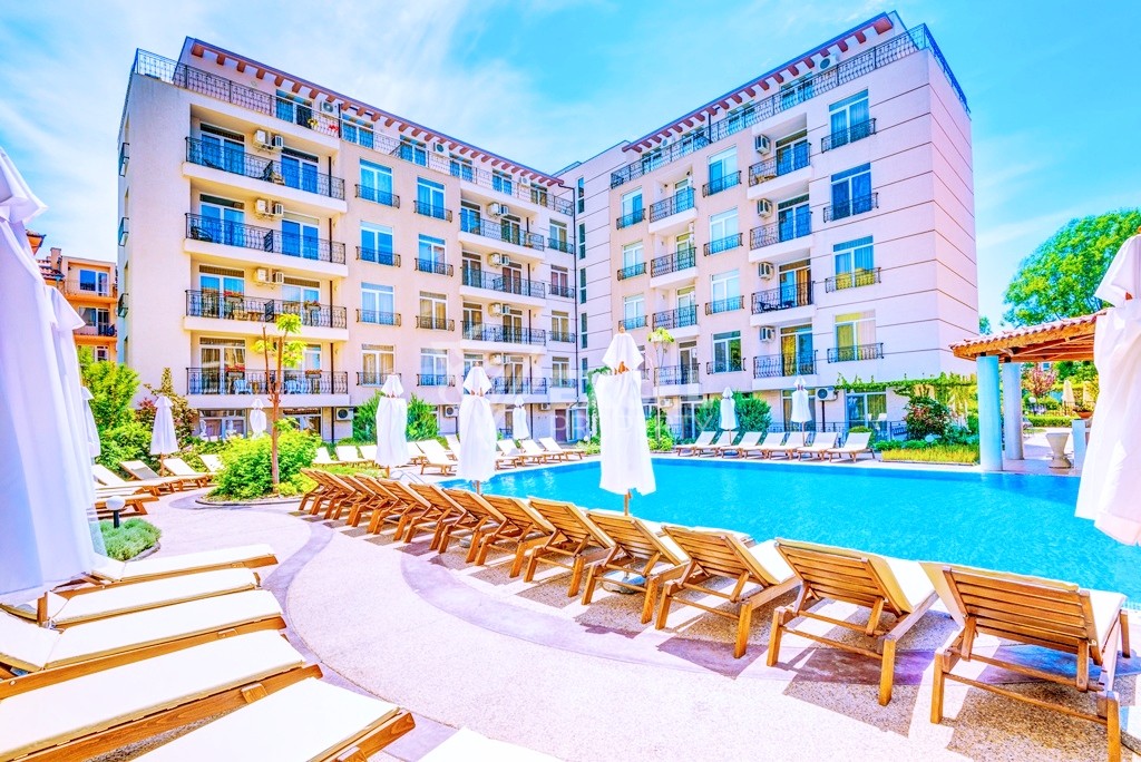 Two-bedroom, panoramic furnished property - Down Park complex, Sunny Beach