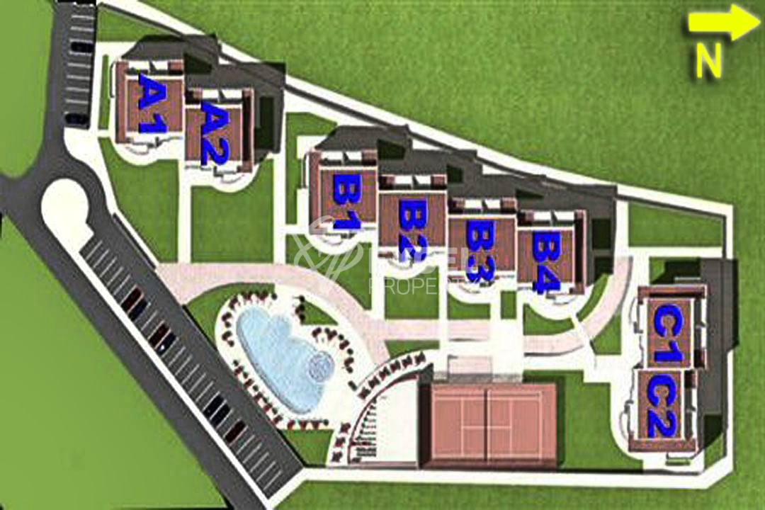 Stylish studio in Green Fort complex