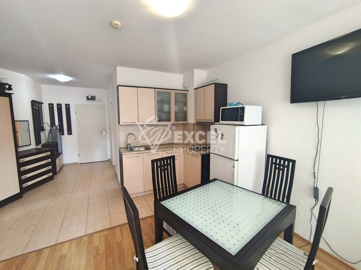 Studio with furniture and separate bedroom area - Aheloy, 200 m from the beach