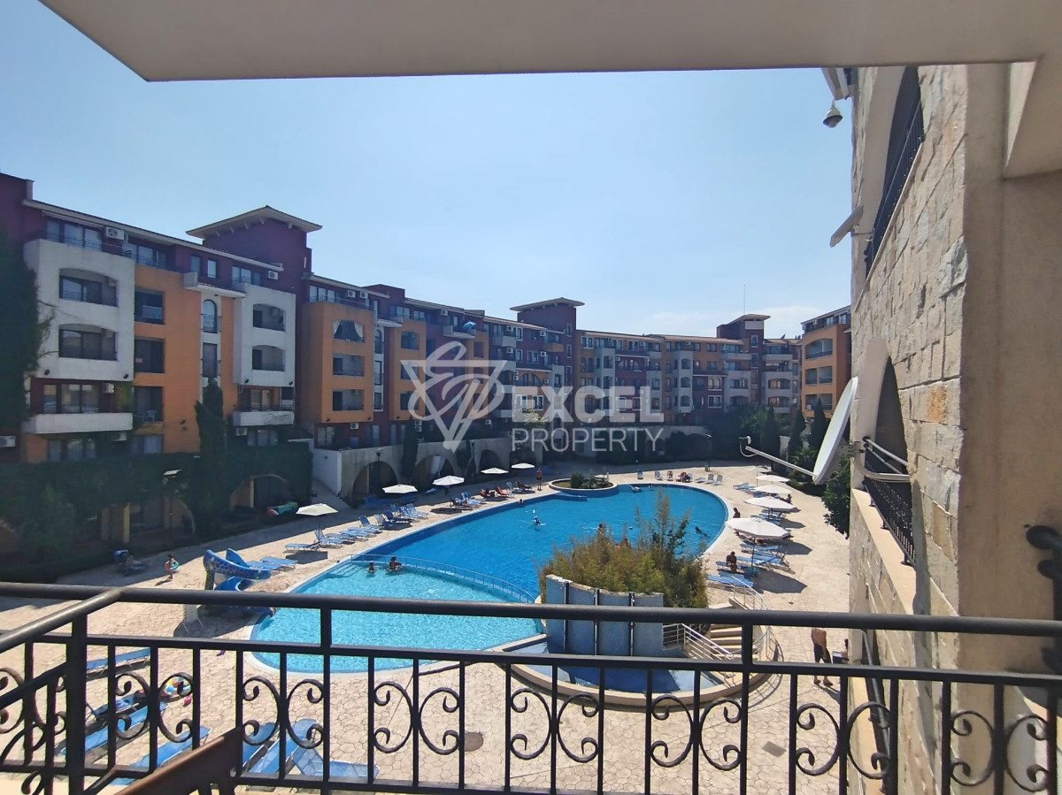 Studio with furniture and separate bedroom area - Aheloy, 200 m from the beach