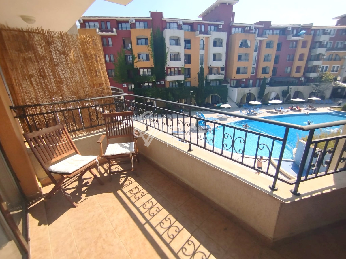 Studio with furniture and separate bedroom area - Aheloy, 200 m from the beach