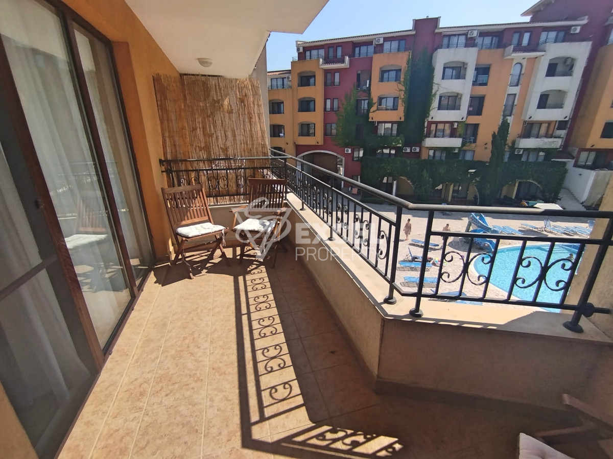 Studio with furniture and separate bedroom area - Aheloy, 200 m from the beach