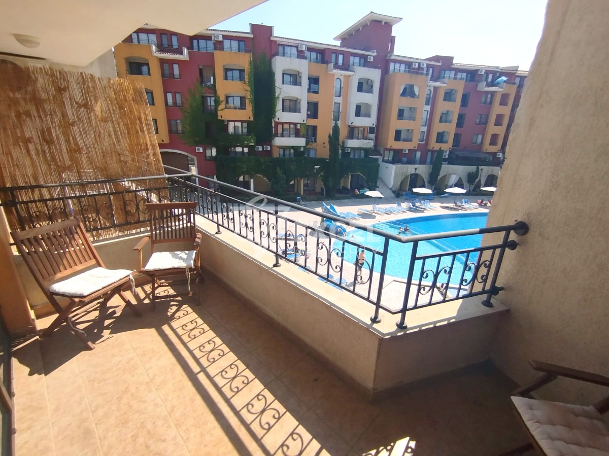 Studio with furniture and separate bedroom area - Aheloy, 200 m from the beach