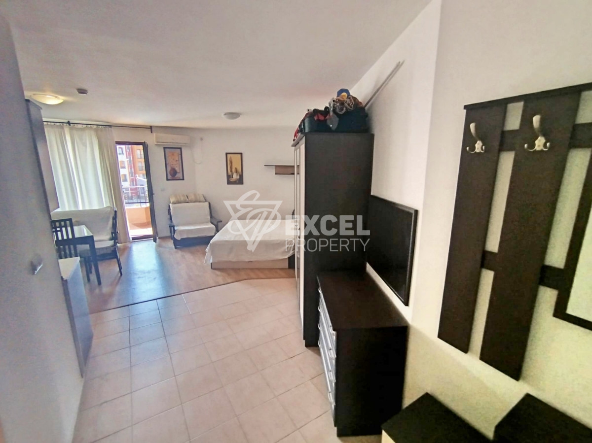 Studio with furniture and separate bedroom area - Aheloy, 200 m from the beach