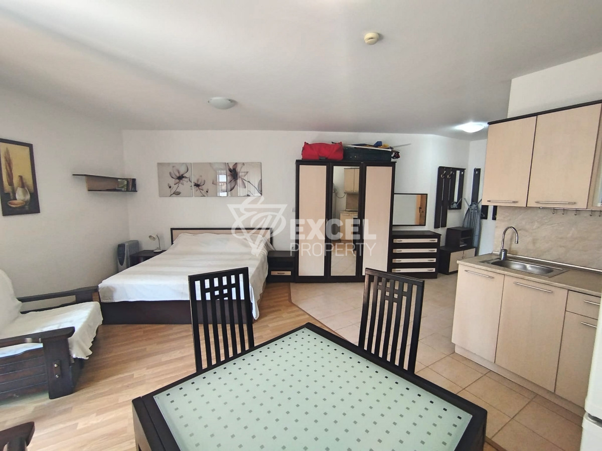 Studio with furniture and separate bedroom area - Aheloy, 200 m from the beach