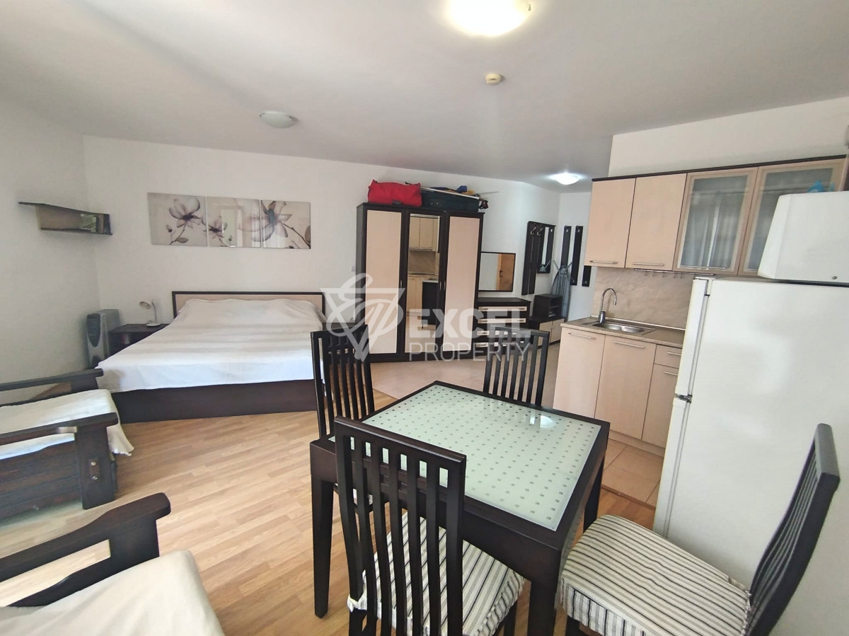 Studio with furniture and separate bedroom area - Aheloy, 200 m from the beach