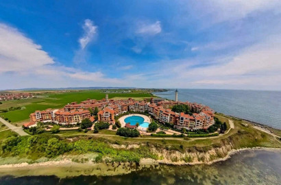 Studio with furniture and separate bedroom area - Aheloy, 200 m from the beach