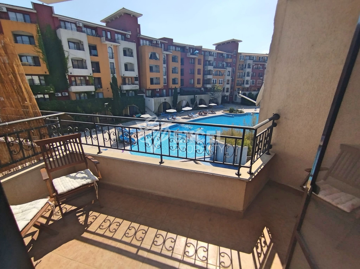 Studio with furniture and separate bedroom area - Aheloy, 200 m from the beach