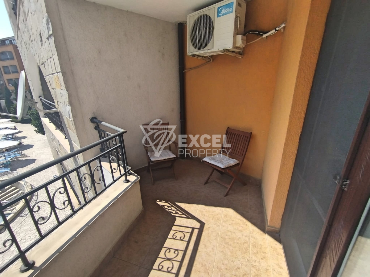 Studio with furniture and separate bedroom area - Aheloy, 200 m from the beach