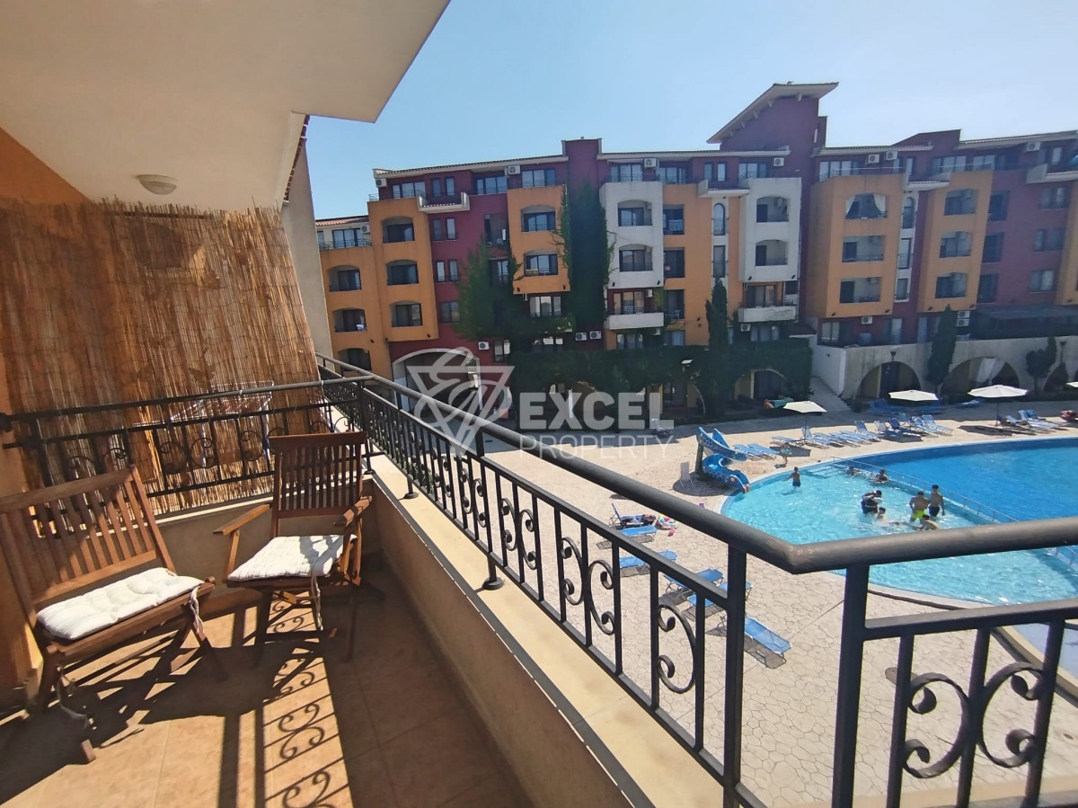 Studio with furniture and separate bedroom area - Aheloy, 200 m from the beach