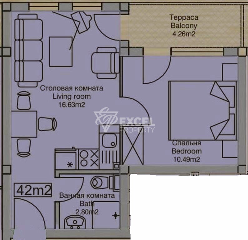 Fully furnished apartment in Sunny Beach - complex Sunny Day 6