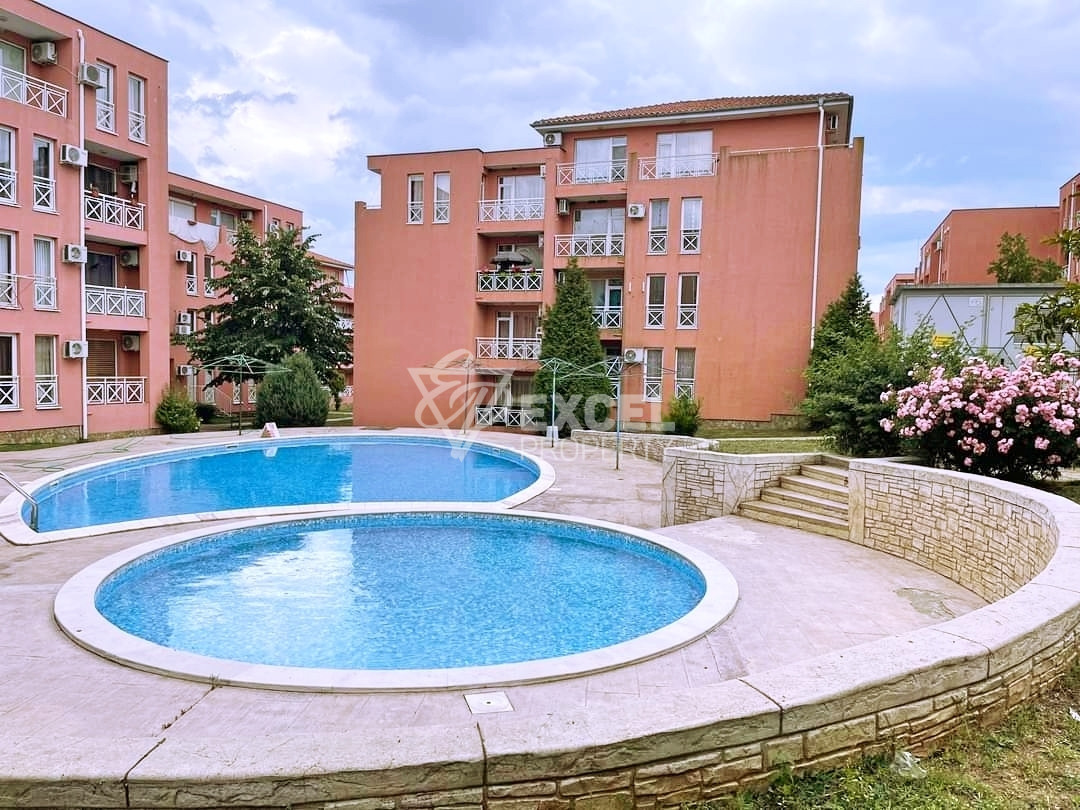 Stylish studio with balcony- Sunny Day 6, 3 km from Sunny Beach resort
