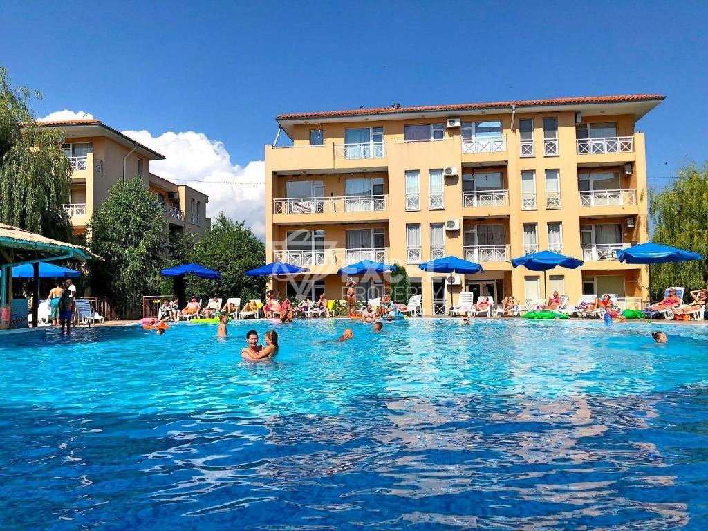 Stylish studio with balcony- Sunny Day 6, 3 km from Sunny Beach resort