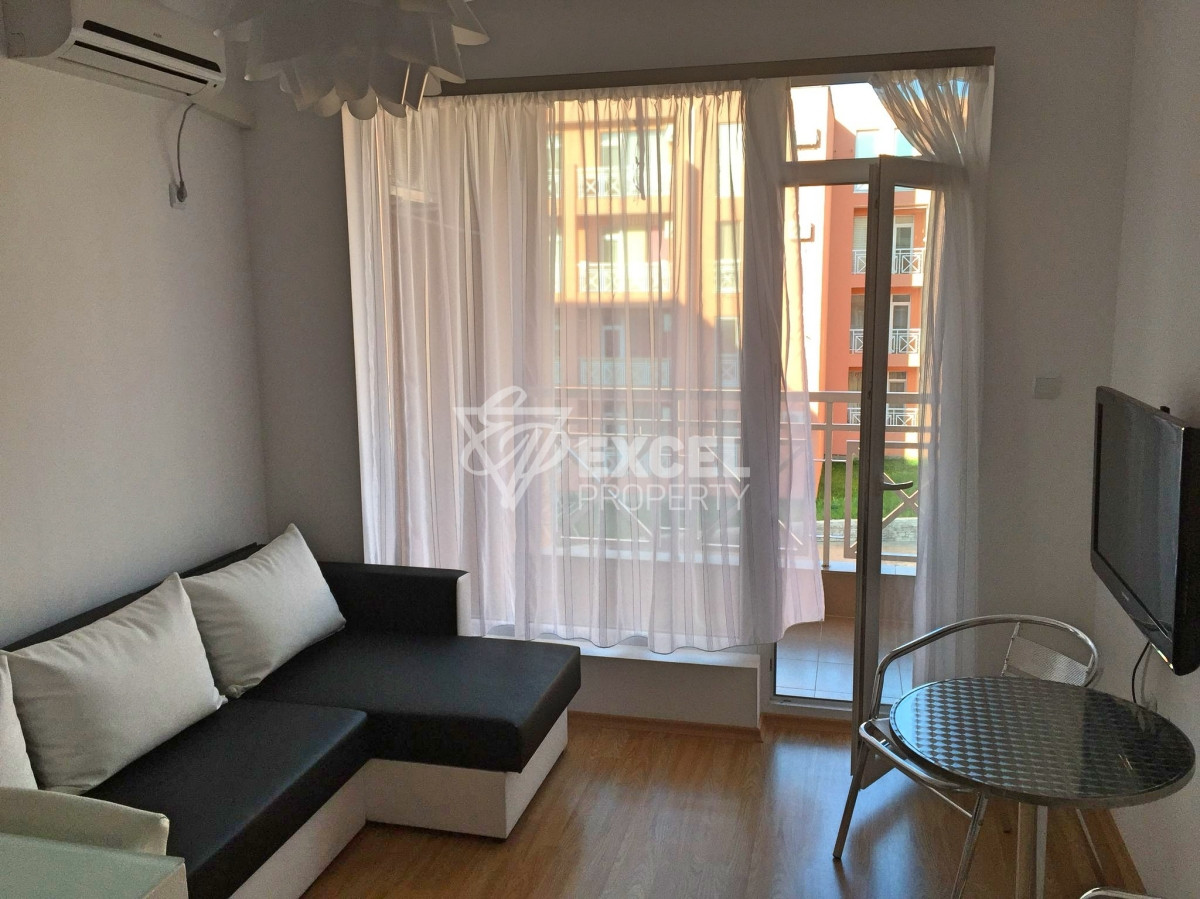 Stylish studio with balcony- Sunny Day 6, 3 km from Sunny Beach resort