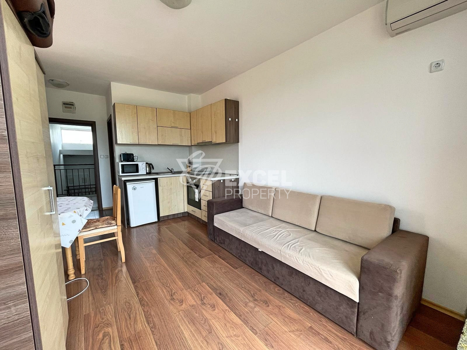 Budget studio with furniture and terrace in Sunny Day 6