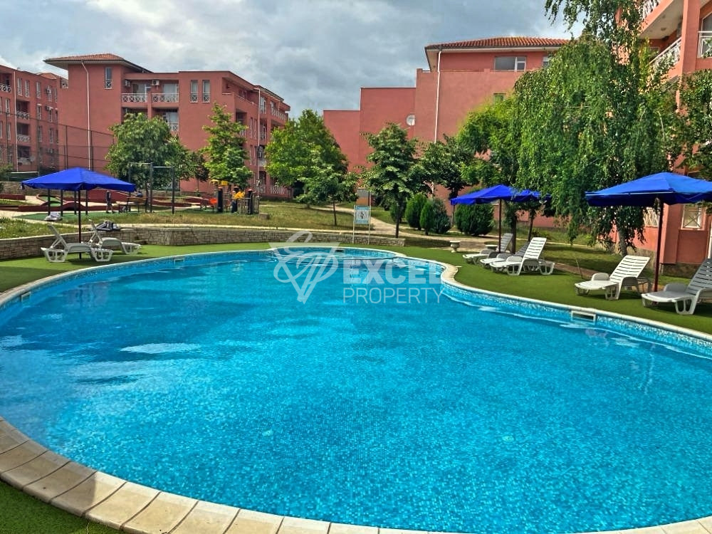 Stylish studio with balcony- Sunny Day 6, 3 km from Sunny Beach resort